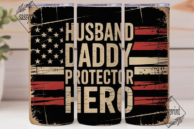 Patriotic Husband 20oz Tumbler Wrap Sublimation sassyprint 