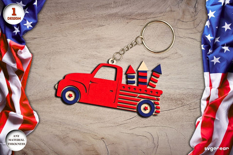 Patriotic Keychains Laser Cut Bundle SVG SvgOcean 