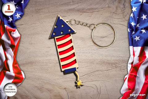 Patriotic Keychains Laser Cut Bundle SVG SvgOcean 