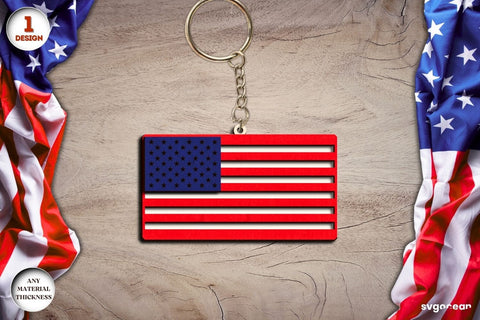 Patriotic Keychains Laser Cut Bundle SVG SvgOcean 