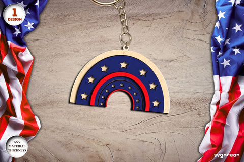 Patriotic Keychains Laser Cut Bundle SVG SvgOcean 