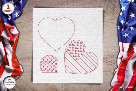 Patriotic Keychains Laser Cut Bundle SVG SvgOcean 