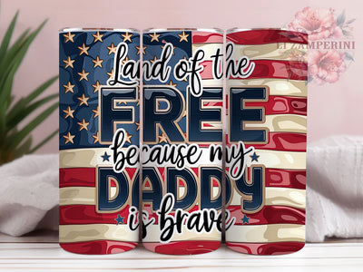 Patriotic Land of the Free Tumbler, Father's Day Tumbler, USA Tumbler, Land Of The Free Tumbler, American Flag Tumbler, 20oz Sublimation Wrap, Military Tumbler Sublimation Li Zamperini 