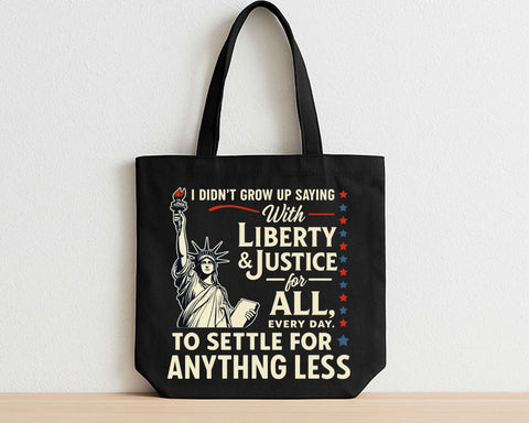 Patriotic Liberty and Justice SVG 4th of July Statue of Liberty Cut File SVG BillahCrafts 