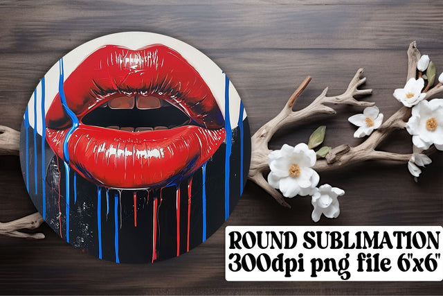 Patriotic Lip Kisses Sublimation Set Sublimation afrosvg 