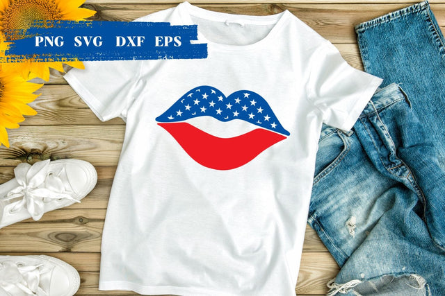 Patriotic Lips SVG SVG SvgOcean 