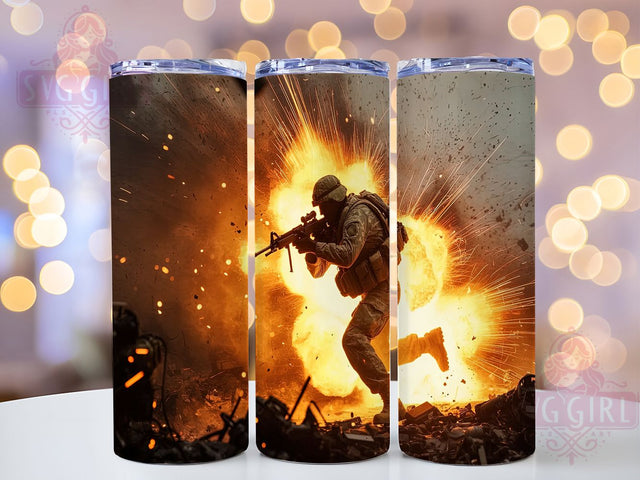 Patriotic Military Hero Tumbler, Military Pride Cup, Veteran Present Design, Service Member Gift, Patriotic Military Cup, American Hero Tumbler, Military Support Gift Sublimation SvggirlplusArt 