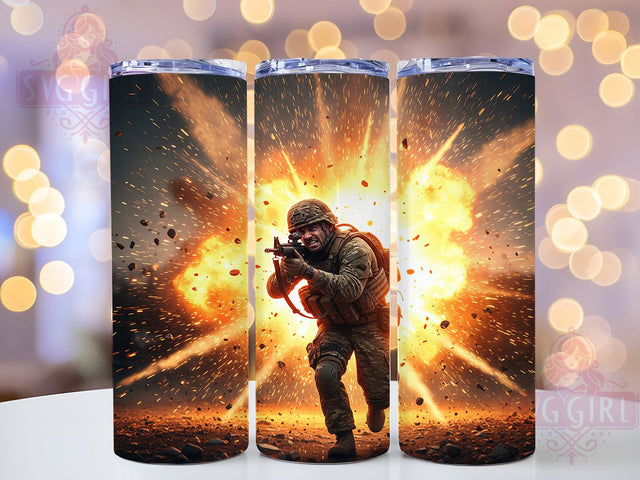 Patriotic Military Hero Tumbler, Military Pride Cup, Veteran Present Design, Service Member Gift, Patriotic Military Cup, American Hero Tumbler, Military Support Gift Sublimation SvggirlplusArt 