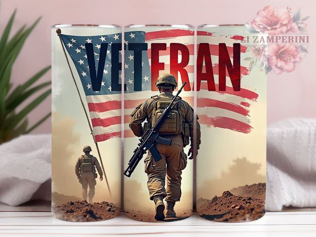 Patriotic Military Veteran Tumbler Wrap, Veteran Tumbler, Military Design, 20oz Wrap, Sublimation Design, Patriotic Drinkware, Army Cup, Veteran Gift Sublimation Li Zamperini 