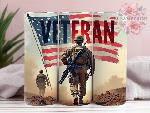 Patriotic Military Veteran Tumbler Wrap, Veteran Tumbler, Military Design, 20oz Wrap, Sublimation Design, Patriotic Drinkware, Army Cup, Veteran Gift Sublimation Li Zamperini 