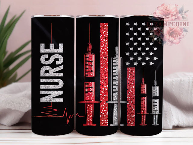 Patriotic Nurse American Flag Tumbler, American Flag Tumbler, 20oz Tumbler Sublimation, Nurse Gift Tumbler, Patriotic Nurse Tumbler, Flag Tumbler Wrap, Healthcare Worker Tumbler Sublimation Li Zamperini 
