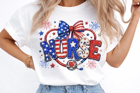 Patriotic Nurse PNG, 4th of July Nurse Sublimation designmaster24 