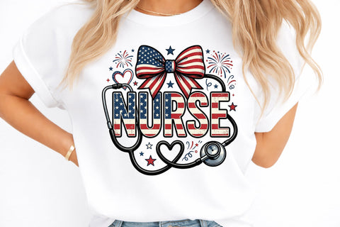 Patriotic Nurse PNG, 4th of July Nurse Sublimation designmaster24 
