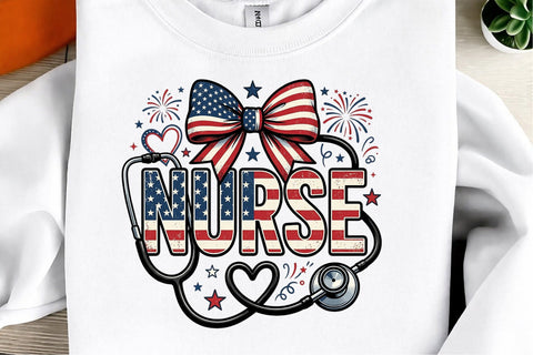 Patriotic Nurse PNG, 4th of July Nurse Sublimation designmaster24 