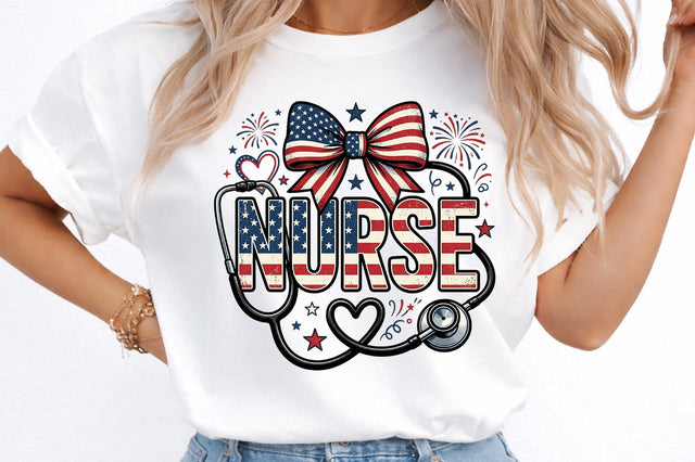 Patriotic Nurse PNG, 4th of July Nurse Sublimation designmaster24 