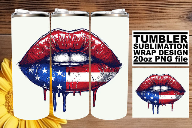 Patriotic Passion: 3D Tumbler Sublimation Sublimation afrosvg 