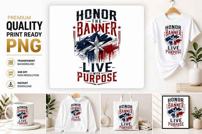 Patriotic PNG | Honor The Banner Sublimation Design SVG BillahCrafts 