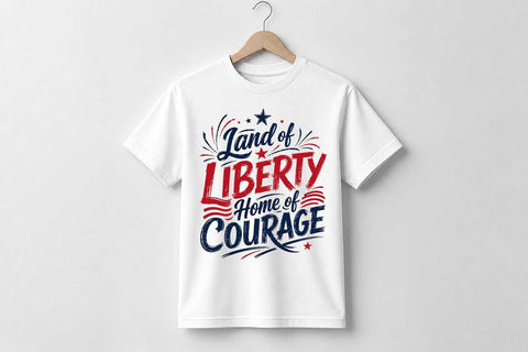 Patriotic PNG Land of Liberty Home of Courage Sublimation Design SVG BillahCrafts 