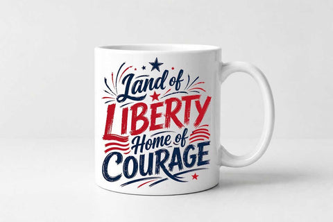 Patriotic PNG Land of Liberty Home of Courage Sublimation Design SVG BillahCrafts 