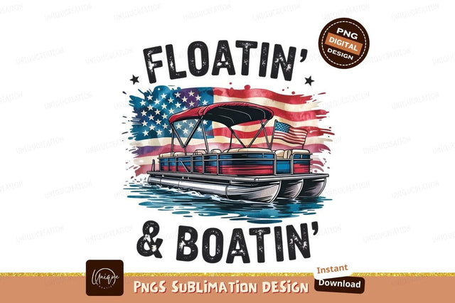 Patriotic Pontoon Boat Sublimation Png Design Sublimation Designangry 