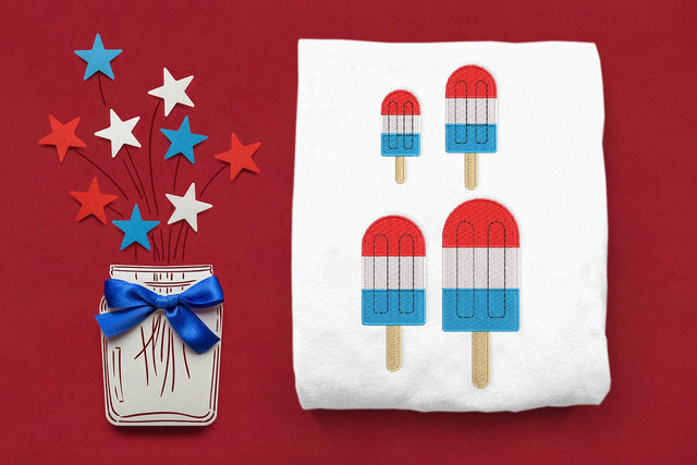 Patriotic Popsicle Mini Embroidery Embroidery/Applique DESIGNS Designed by Geeks 