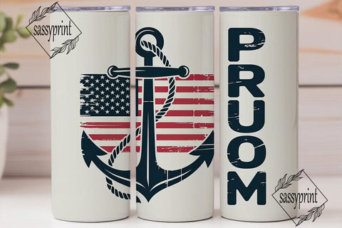 Patriotic Proud Mom 20oz Tumbler Wrap Sublimation sassyprint 