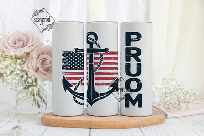 Patriotic Proud Mom 20oz Tumbler Wrap Sublimation sassyprint 