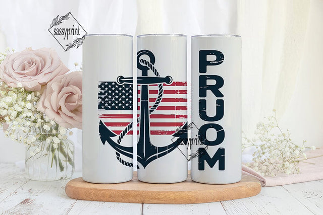 Patriotic Proud Mom 20oz Tumbler Wrap Sublimation sassyprint 