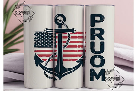 Patriotic Proud Mom 20oz Tumbler Wrap Sublimation sassyprint 