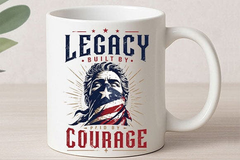 Patriotic Quote PNG Legacy Built By Courage Motivational POD Design SVG BillahCrafts 