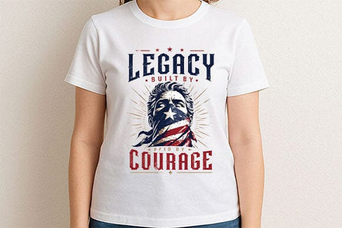 Patriotic Quote PNG Legacy Built By Courage Motivational POD Design SVG BillahCrafts 