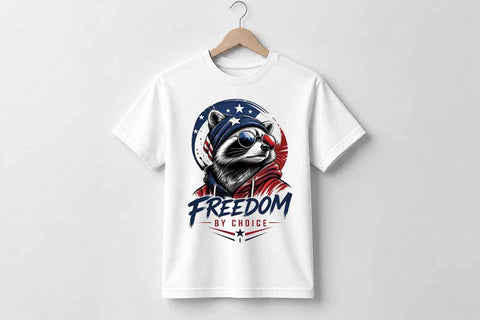 Patriotic Raccoon PNG Freedom Sublimation Design Digital Download SVG BillahCrafts 