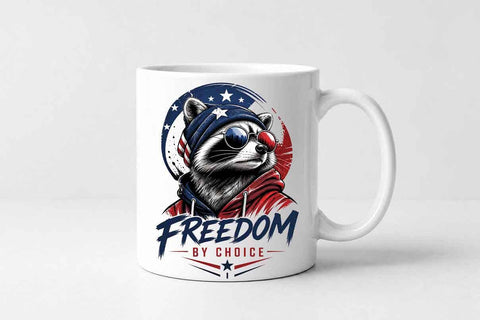Patriotic Raccoon PNG Freedom Sublimation Design Digital Download SVG BillahCrafts 