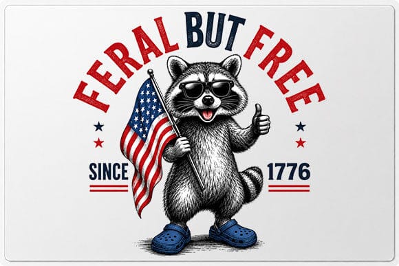 Patriotic Raccoon PNG Funny Freedom Animal Digital Download SVG BillahCrafts 