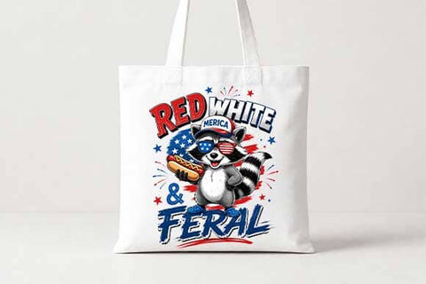 Patriotic Raccoon PNG Red White And Feral Sublimation Design SVG BillahCrafts 