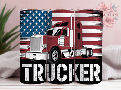 Patriotic Road Warrior Trucker Tumbler, Semi Truck Design, Trucker Accessories, Patriotic Tumbler, Trucking Life, Professional Driver Gift, Road Warrior Present Sublimation Li Zamperini 