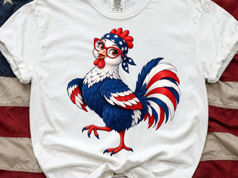Patriotic Rooster Clipart PNG SVG artprintfile 