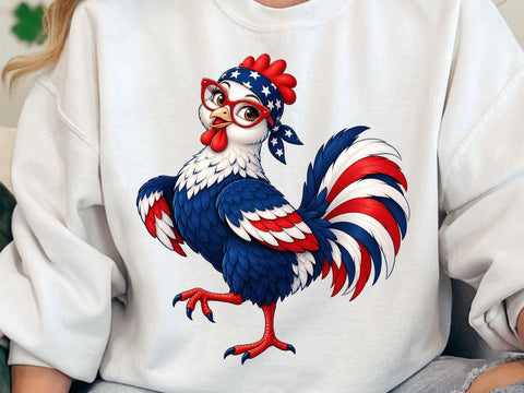 Patriotic Rooster Clipart PNG SVG artprintfile 