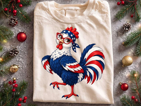 Patriotic Rooster Clipart PNG SVG artprintfile 
