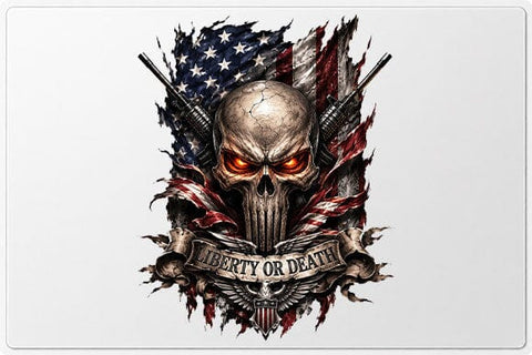 Patriotic Skull PNG American Flag Freedom Design Digital Download SVG BillahCrafts 