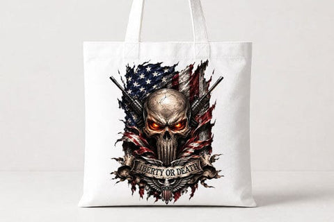 Patriotic Skull PNG American Flag Freedom Design Digital Download SVG BillahCrafts 