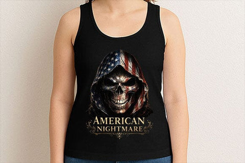 Patriotic Skull Shirt Design PNG – American Flag Hooded Graphic SVG BillahCrafts 