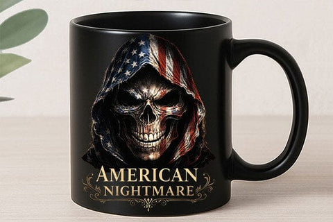 Patriotic Skull Shirt Design PNG – American Flag Hooded Graphic SVG BillahCrafts 