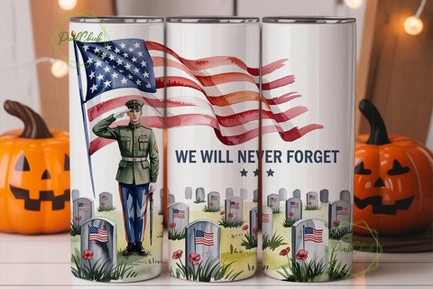 Patriotic Soldier Memorial 20oz Tumbler Sublimation PixelChick 