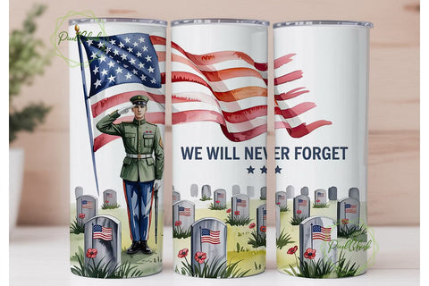 Patriotic Soldier Memorial 20oz Tumbler Sublimation PixelChick 