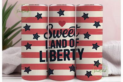 Patriotic Stars & Stripes 20oz Tumbler Sublimation PixelChick 