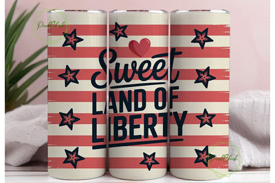 Patriotic Stars & Stripes 20oz Tumbler Sublimation PixelChick 