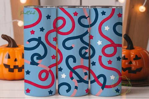 Patriotic Stars & Stripes 20oz Tumbler Sublimation PixelChick 