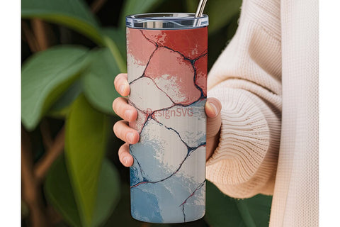 Patriotic Stone Texture 20oz Tumbler Sublimation DesignSVG 