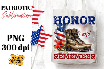 Patriotic sublimation. Military boots and poppy flowers PNG Sublimation Yustaf Art Store 